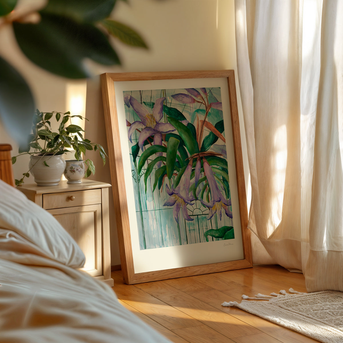 Blue Amaryllis Art Print