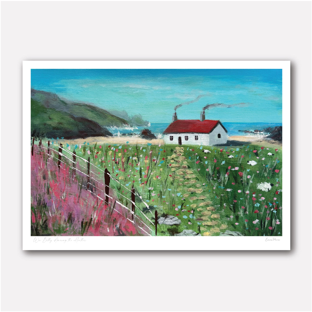 Wee Bothy Amoung the Heather Art Print