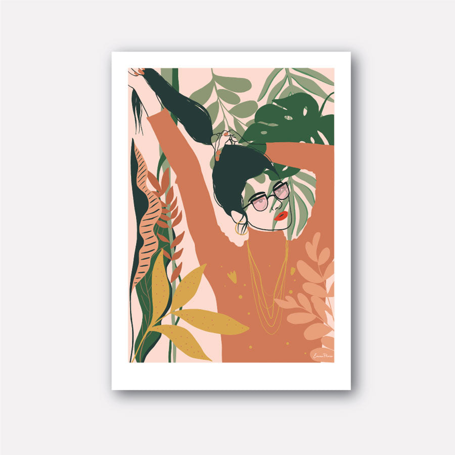 Botanical Art Print - Autumn colours and fashion Illustration by Studio Peers