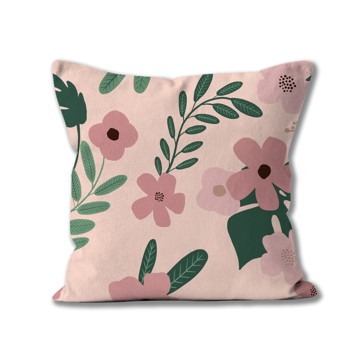Pink Wildflower Cushion