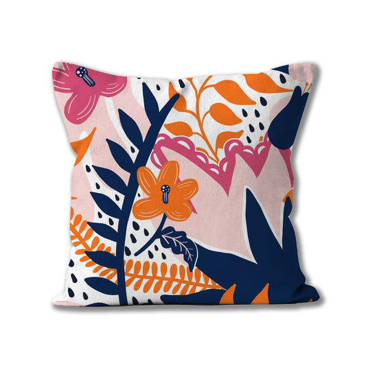 Pop of Colour Floral Cushion