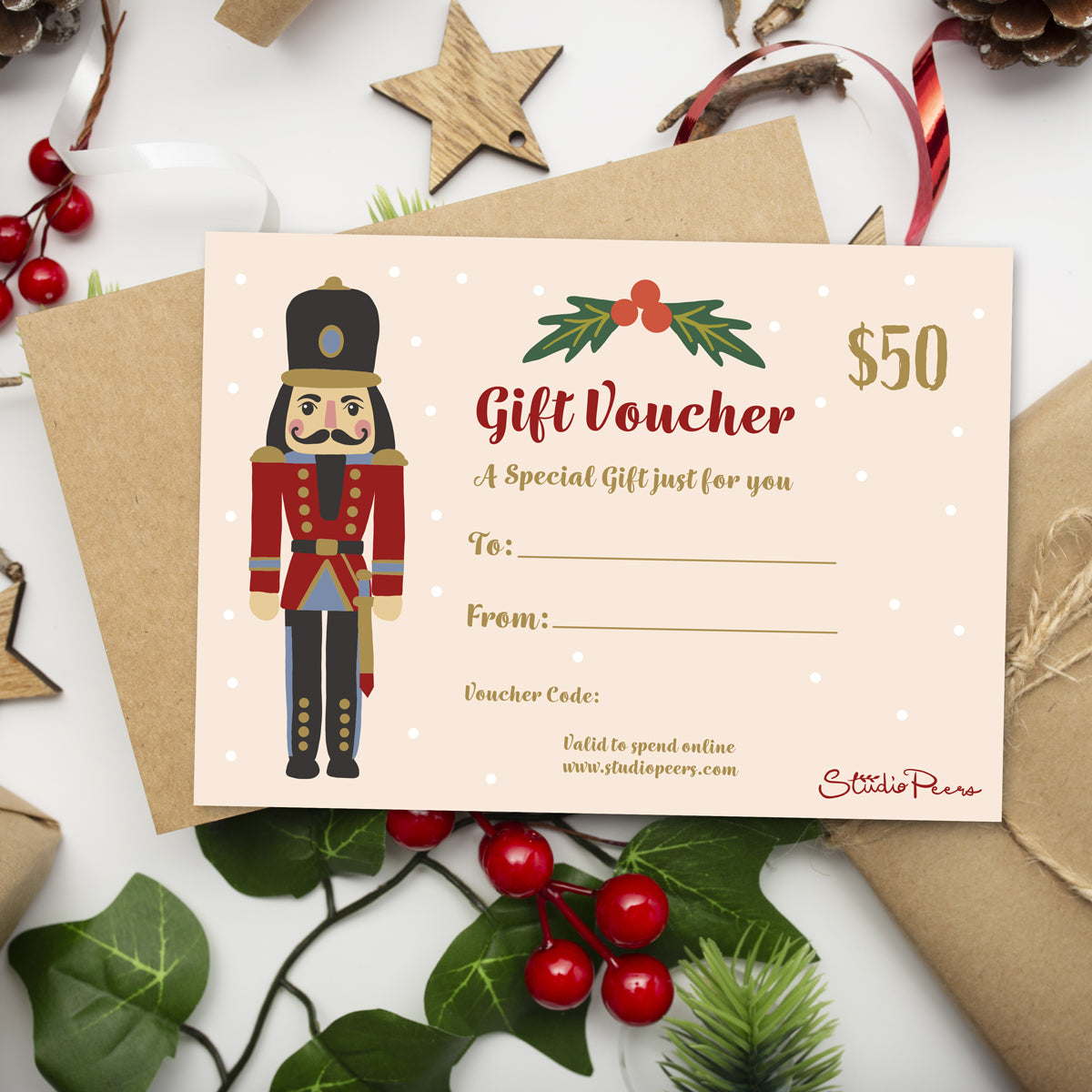 Studio Peers Christmas Gift Voucher - gift ideas for Christmas - gift the choice of art for their home.