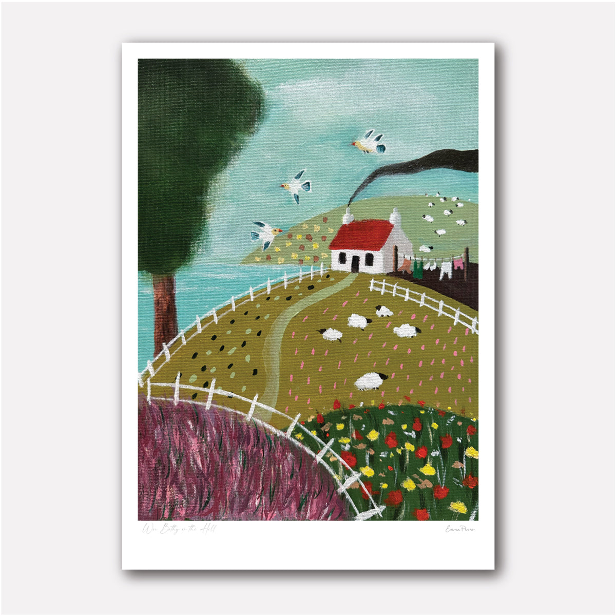 Wee Bothy on the Hill Art Print