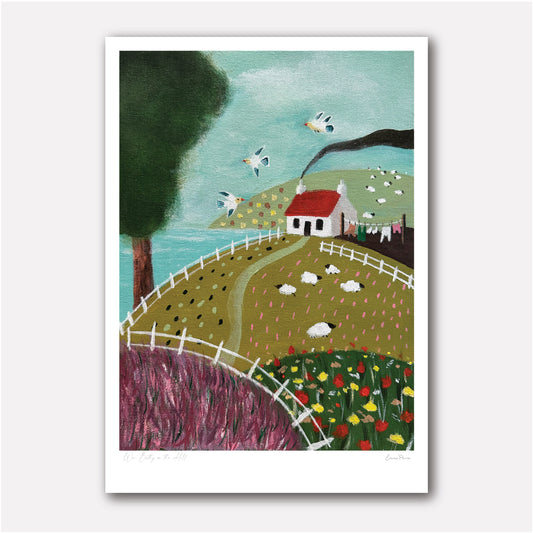 Wee Bothy on the Hill Art Print