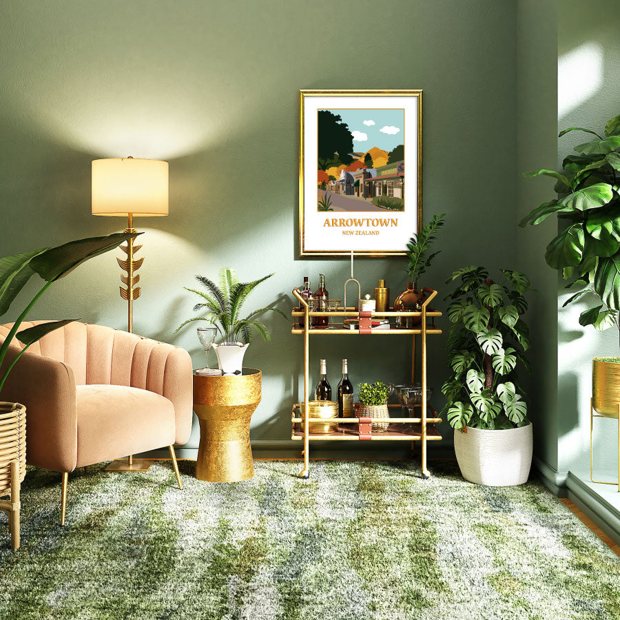 Mock up of Arrowtown artwork by Studio Peers a gift shop in Queenstown.