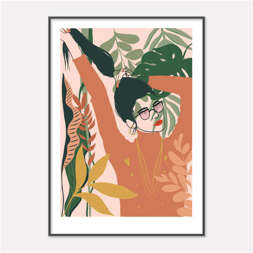 Botanical Art Print - Autumn colours and fashion Illustration by Studio Peers