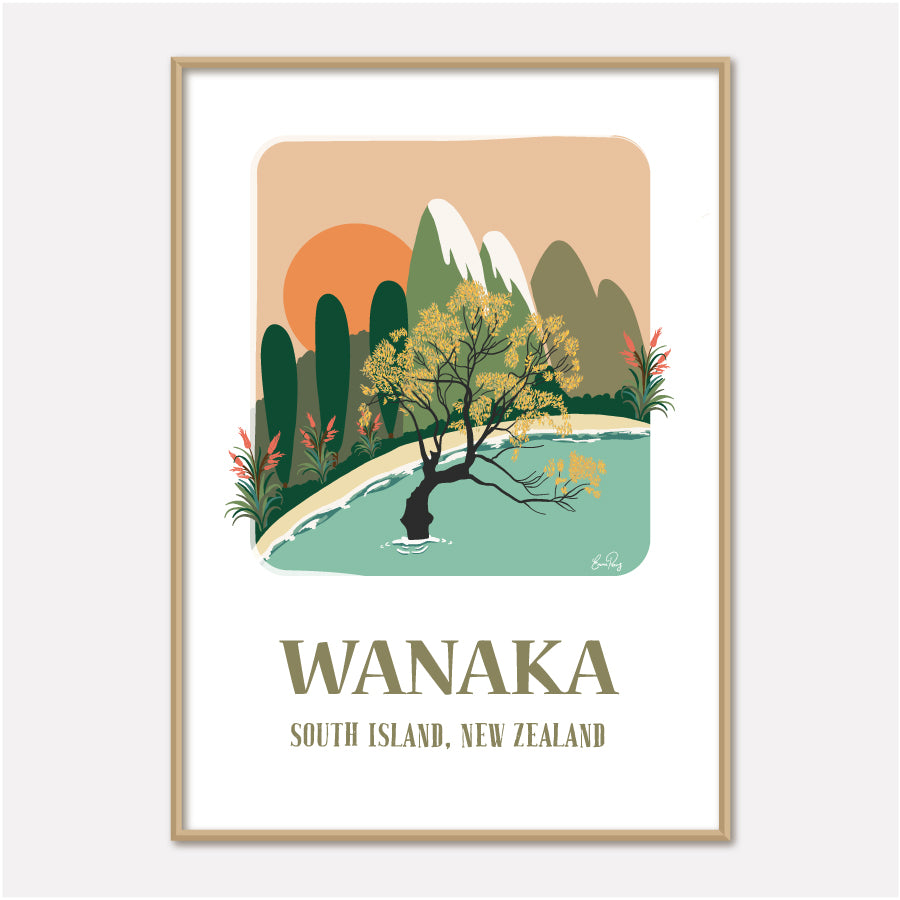 Lake Wanaka, New Zealand Illustration by Studio Peers